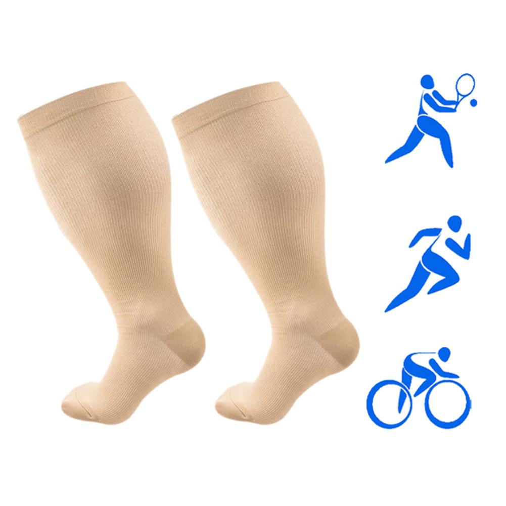 Компрессионные носки больших размеров для мужчин и женщин, для бега, походов, медицинских отеков, варикоцеле, снижения веса K7C0