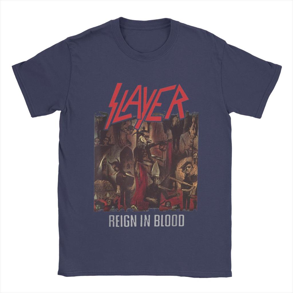 Men's Slayer Band T Shirt Pure Cotton Clothing Novelty Short Sleeve Round Collar Tees Birthday Present T-Shirt