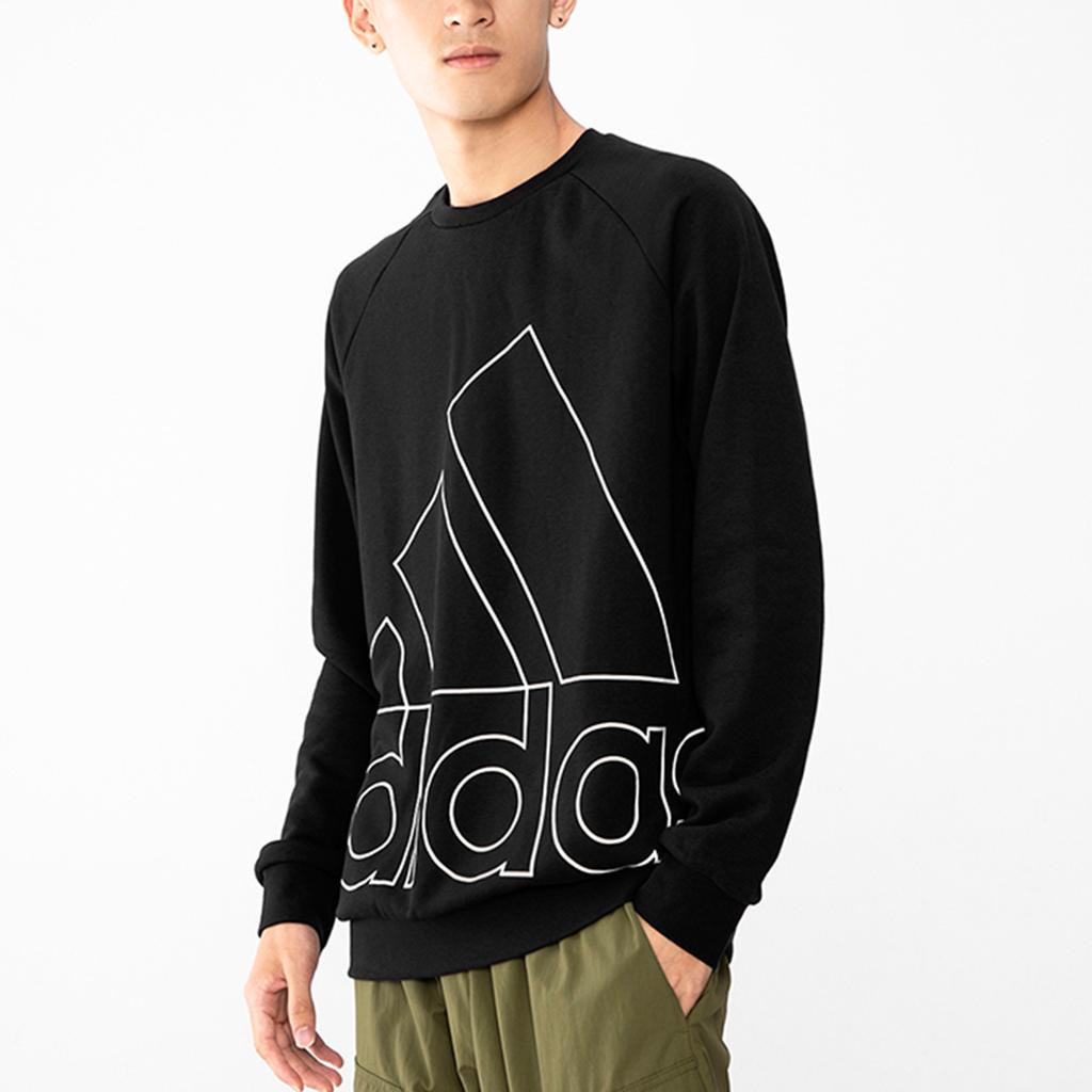 adidas Толстовка с большим логотипом Мужская толстовка черная HB5085