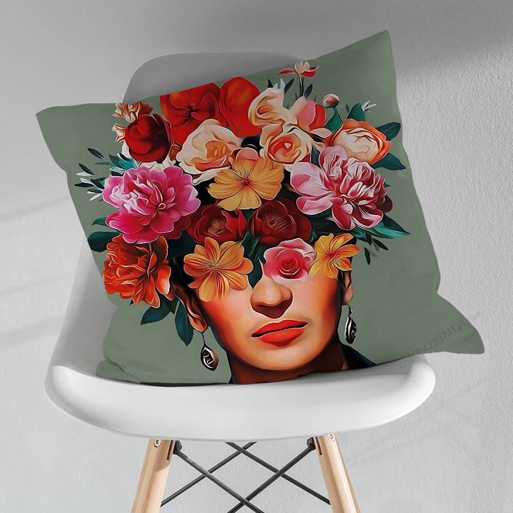 FFridas KKahlo Artiste Pillowcase for Sofa Room Office Decor Printing Merchandise AllMatch Cushion Cover