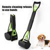 Pooper Scooper Long Handle No Touch Waste Pickup Tool for Large Medium Small Dogs Non-Breakable Folding Dog Poop Scooper for Lawn