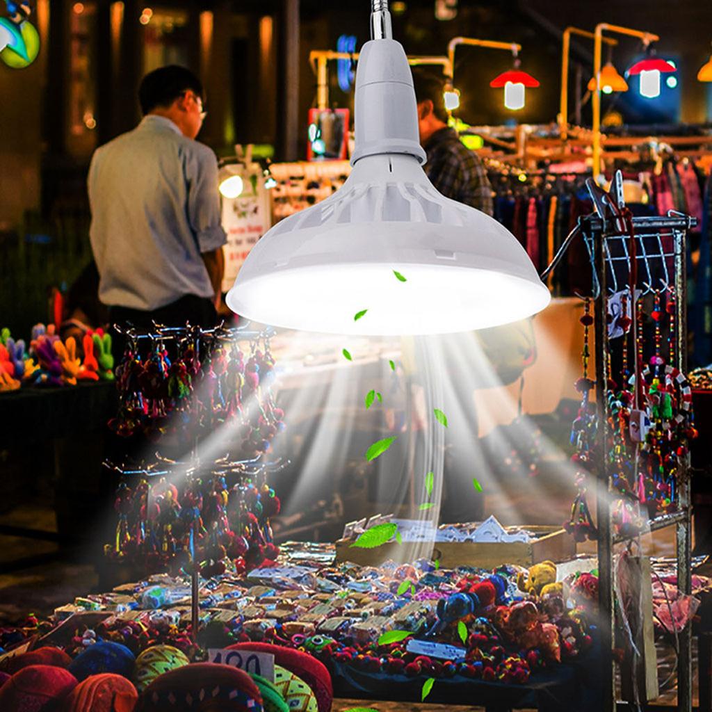 10 Вт Светодиодная лампа Потолочный вентилятор Свет AC85В-265В Широкий диапазон напряжения для дома, офиса, спальни, кухни E27 Светодиодная лампа-вентилятор с головкой лампы