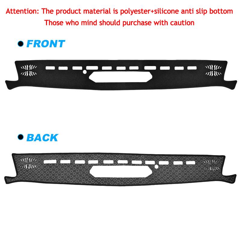 Dashboard Cover Mat For Jeep Gladiator JT 2024 Dash Cover Pad Sunshade Glare UV Rays Protector Accessories