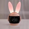Rabbit Small Alarm Clock Light Countdown Night Light Charging Silent Student Bedside Cute Cartoon Mini Children