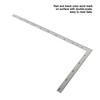 Stainless Steel 500x250mm 90 Degree Right Angle Ruler, Steel Frame Square, Professional Easy-to-Read Measuring Tool, 02 Inch Ruler Angle L Measurement