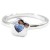 Children's Silver Ring 'Flora' Blue