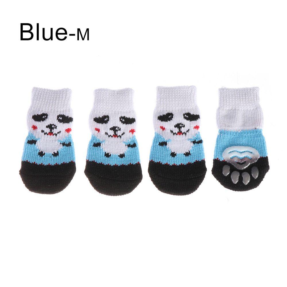 4Pcs/set New Pet Supplies Candy Color Anti-Slip Knitted Socks Puppy Boots Dog Shoes