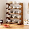 Бамбуковый 5-ярусный пылезащитный держатель для стаканов и органайзер