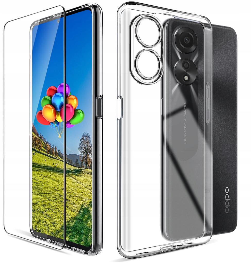 SLIM case for Oppo A78 5G / A58 5G BACK CLEAR CASE CLEAR + Glass