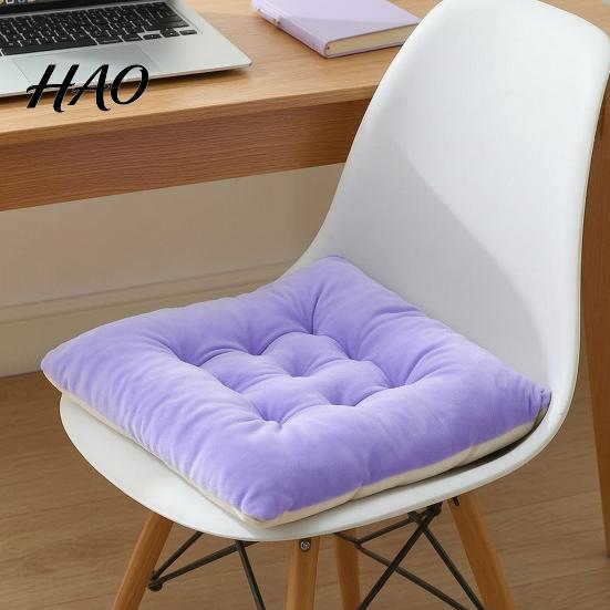 Versatile Chair Cushion for Home Square Cushion, Soft Plush Seat with Straps, 15.75" x Supportive Hard Chairs Non Slip Pad Dining Room Office Leisure