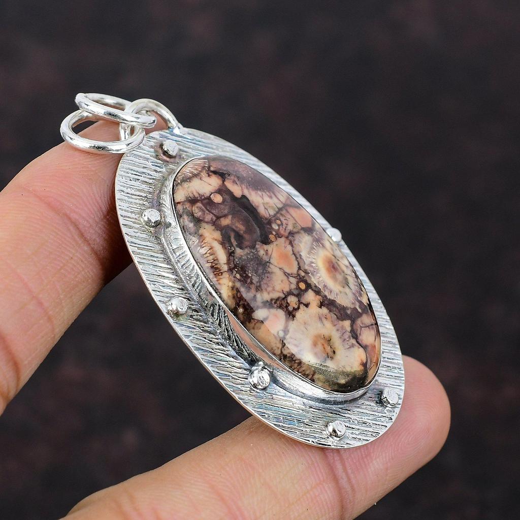 Подвеска из яшмы в виде птичьего глаза Ювелирные изделия из натуральных драгоценных камней Подвеска из стерлингового серебра 925 пробы Подвеска ручной работы Удивительный ювелирный подарок для мамы Дизайнерская подвеска