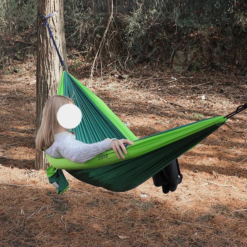 Надувной гамак для отдыха на открытом воздухе, качели для взрослых и детей, устойчивые к боковому опрокидыванию, нейлоновая ткань, гамак для отдыха на открытом воздухе, двухместная мебель