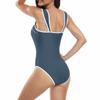 Женская мода, сексуальный спортивный быстросохнущий цельный бикини, однотонный купальник
