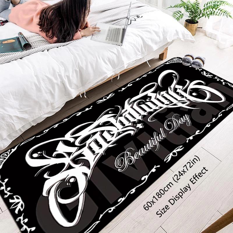 Inside Carpet Black Personality Entrance Doormat Living Room Rugs Foot Carpets Bathroom Rug Floor Mats Non-slip Hallway Mat