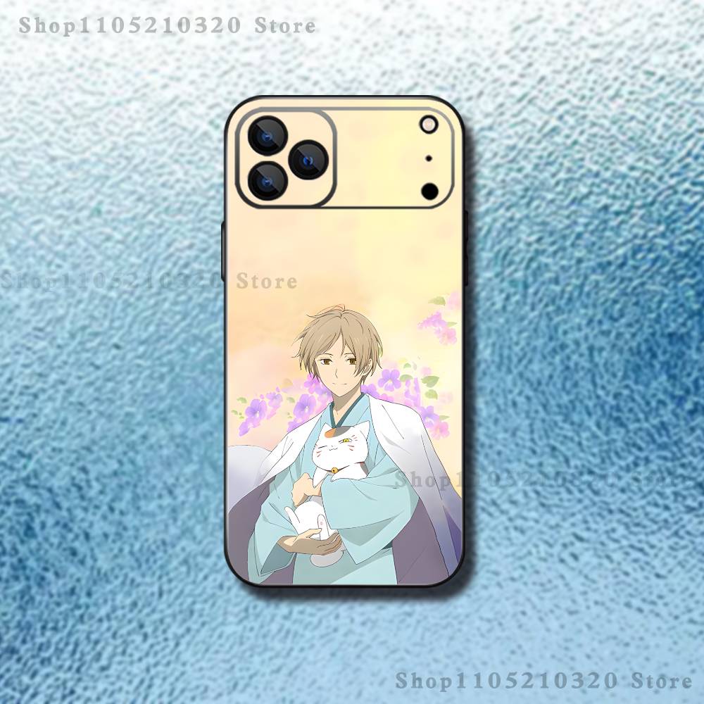 Чехол для телефона N-Natsume Book of F-Friends для iPhone 17,16,15,14,13,12,11,Pro,Max,Plus,E,Air,Mini Защитный черный чехол
