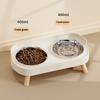 Non Slip Stainless Steel Double Bowl Pet Food Dish With Anti Spill Design For Cats And Dogs Durable Easy Clean