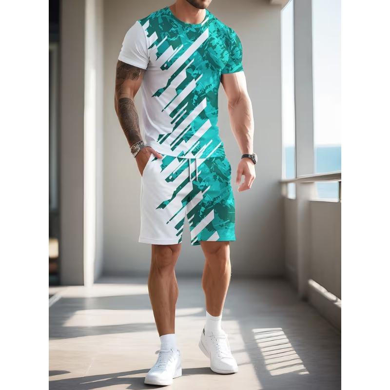 Colorful Graffiti 3D Print Tracksuits Men's Women Casual Short Sleeve