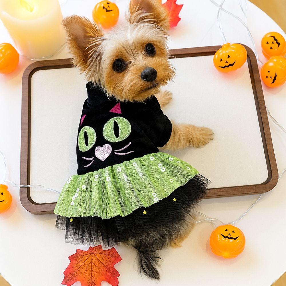 Comfortable Dog Pullover Two Legged Dog Lace Skirt Cute Puppy Sweatshirt  For Small Dogs Cats