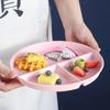 1PCS Divided Plate 8.6-inch 3 Compartment Plate Eco-friendly Material Reusable For Portion Control Weight Loss Healthy Eating
