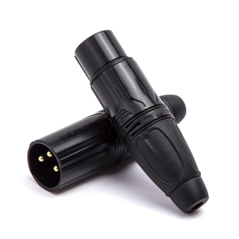 3Pin Male Female Auditory Connector for Mixing Consoles and Amplifiers with Metal Shell Durability