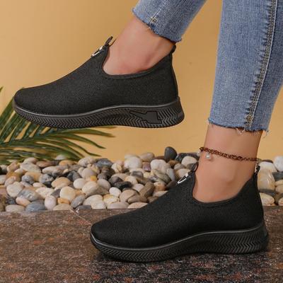 Мода 2025 Женская обувь Слипоны Женские Вулканизированные туфли Новая Сетка Мягкая подошва Уличные Нескользящие Повседневные Удобные Повседневные туфли