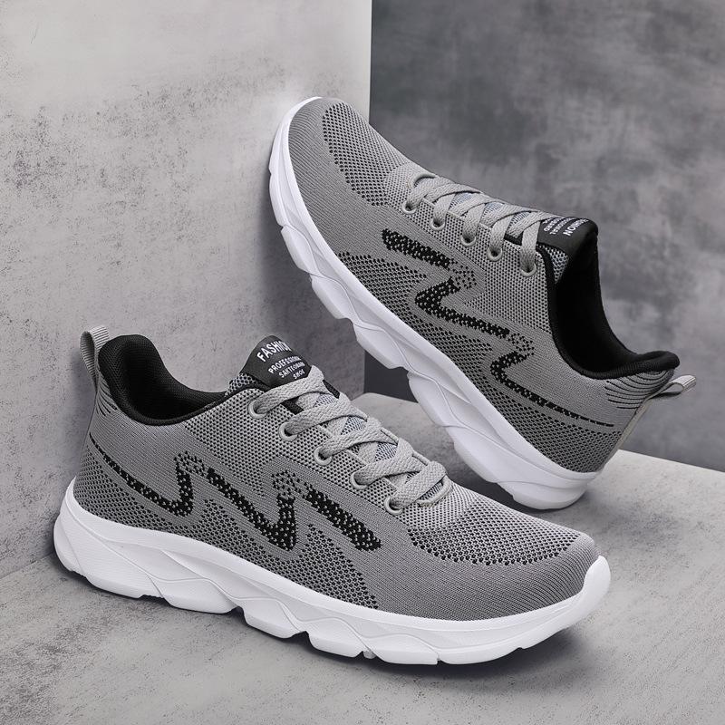 Men's Shoes Spring and Autumn Mesh Breathable Sports Shoes Men's Lightweight Soft-soled Running Casual Travel Shoes