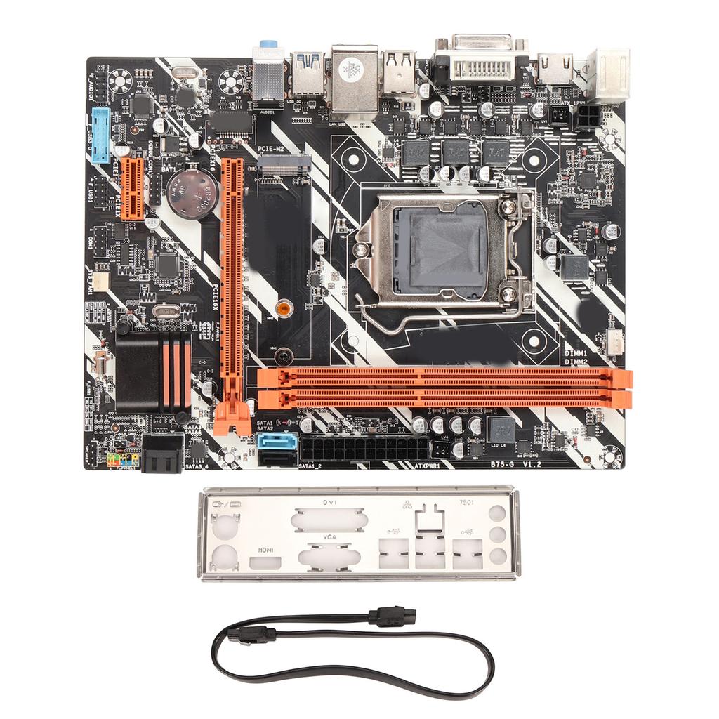 Материнская плата для настольного компьютера B75 G LGA 1155 Socket 2 DDR3 PCIe 16X SATA3.0 4Pin 24Pin Power VGA DVI HD