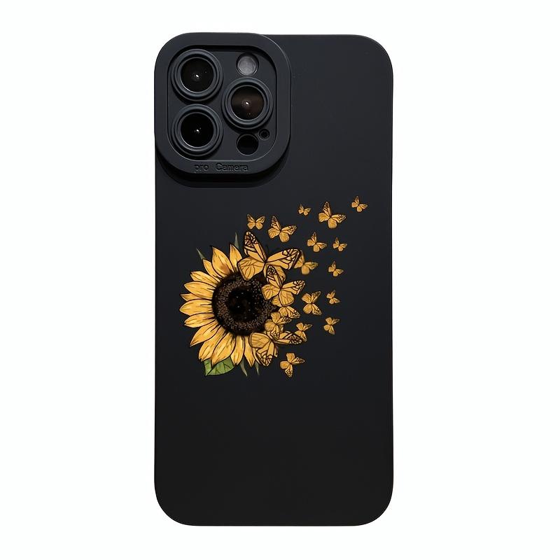 Healing Sunflower Art Print Unique Phone Case for iPhone 17 16 15 14 13 12 11 Series Pro Max Plus Double Layer Protection