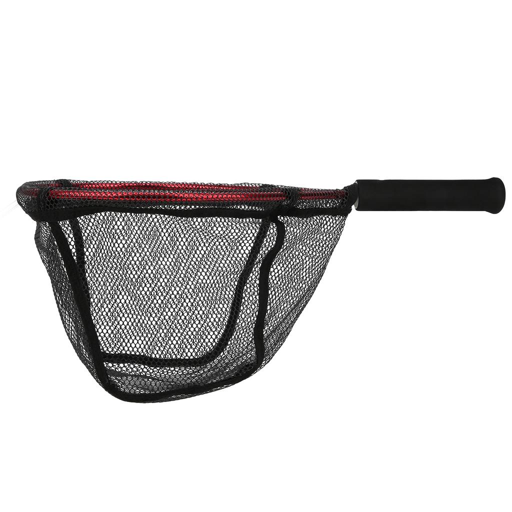 Fishing Net Bag Aluminium Alloy Handheld Diddlenet Lure Portable Small Hand Brailer(red )