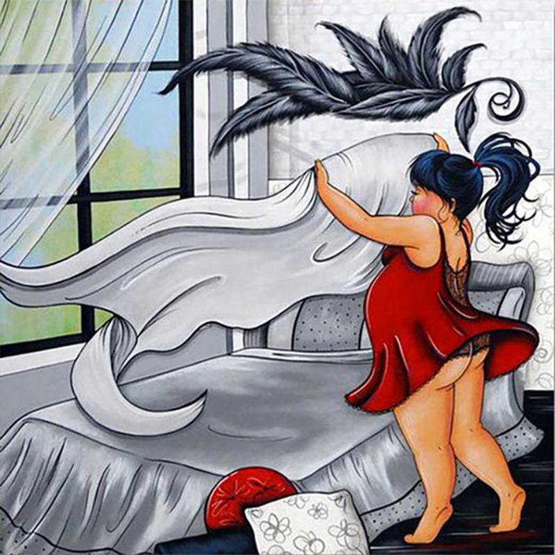 5D алмазная живопись мультфильм сексуальные женщины полный круглый толстые дамы вышивка алмазная мозаика изображение стразы Декор подарок