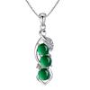 Natural Green Emerald Topaz Pendants 925 Silver 45cm Necklace Jade Bizuteria For Women Silver 925 Jewelry Joya Gemstone Pendants