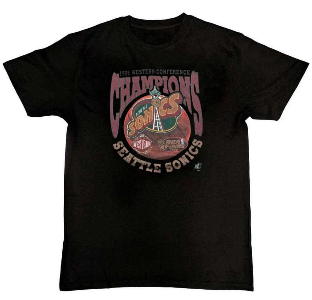 Seattle Sonics 1996 Western Division Champs Basketball T-Shirt S-4XL