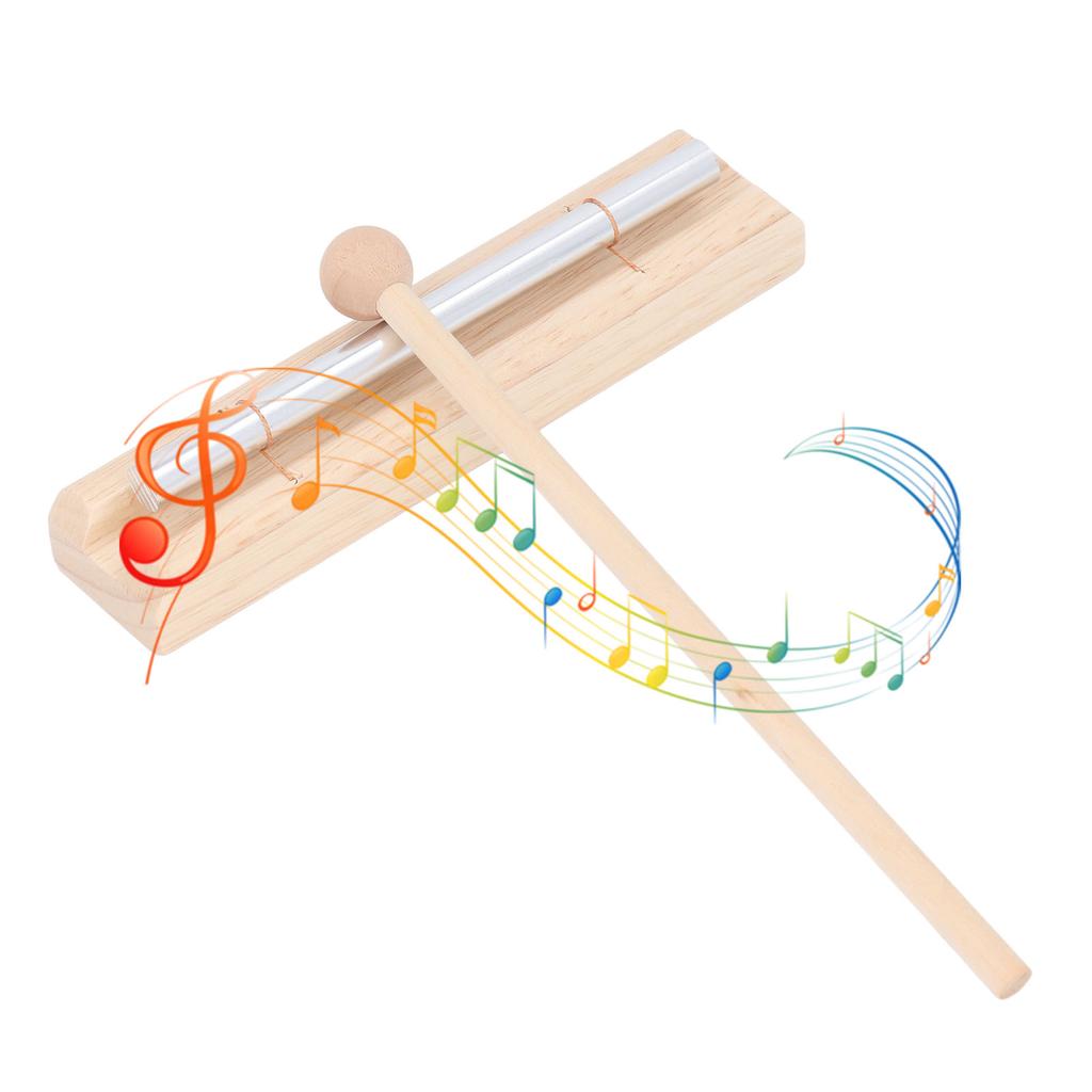 Колокольчик для медитации из алюминия и древесины бука с энергетической колокольчиком и молотком для занятий