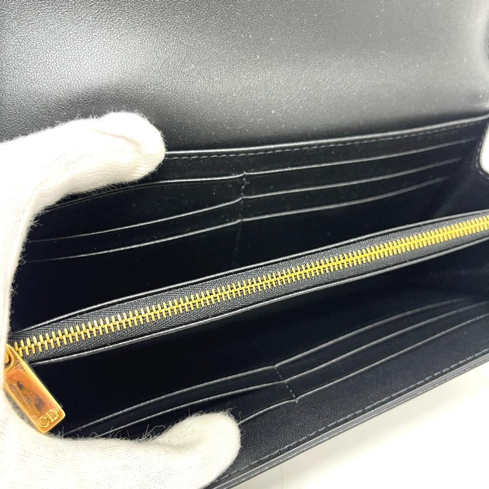 Dior S5039UWC Lady Christian Dior Cannage Caro Long Wallet Calfskin Black Unused