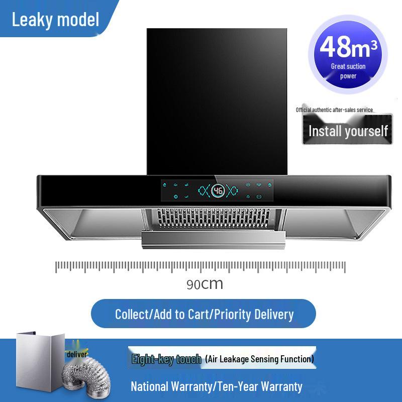 European Style High Suction Kitchen Range Hood: Top Mount T-Type with Automatic Cleaning.