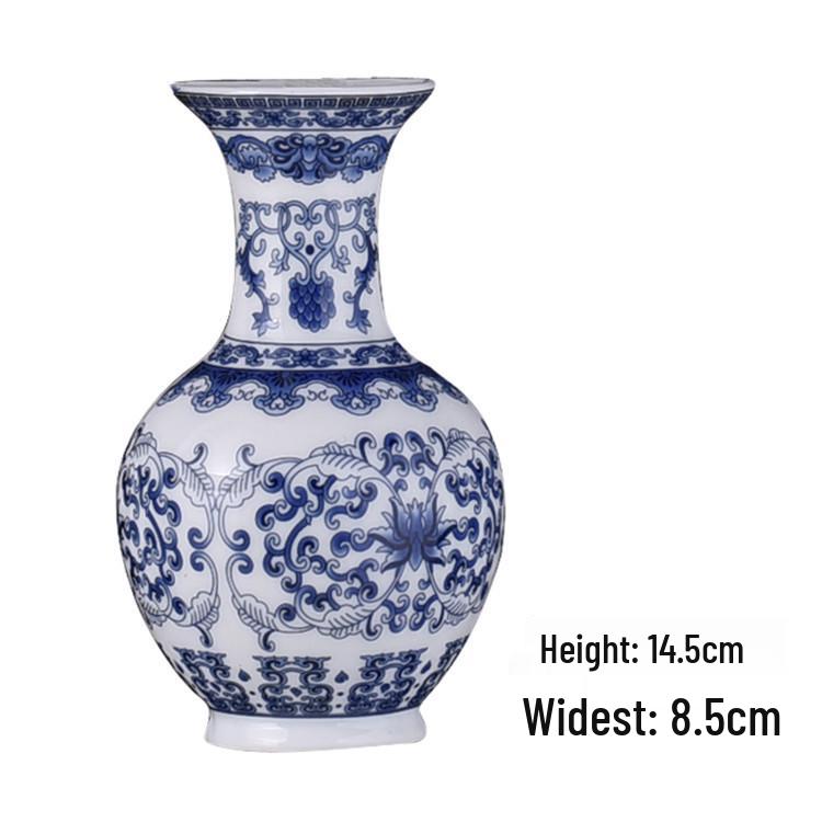 Сине-белая фарфоровая китайская дзен-ваза для стены - керамическое подвесное украшение для декора офиса или дома