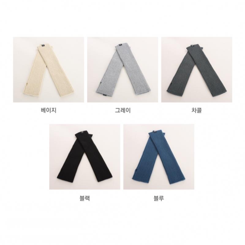 Shop Women Ribbed Knit Armwarmer Long Gloves Blue Aim Wgl 0665