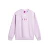 Li Ning Sports Lifestyle Series Embroidered Pattern Printed Anti-Static Loose Pullover Sweatshirt Women Sweatshirt Light-Mist-Purple AWDU034-6
