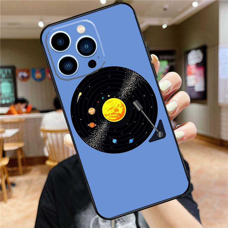 Vinyl Record Retro Case For iPhone 17 16 15 14 13 12 11 Pro Max Mini Plus 16e 17 Air Bumper Cover Accessories