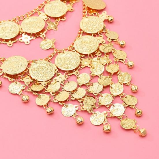 Танец живота Металлические монеты Кисточка Цепочка на лицо Женщины Маскарад Косплей Маска Вуаль Хэллоуин Танцевальная вечеринка Сцена Аксессуары для волос