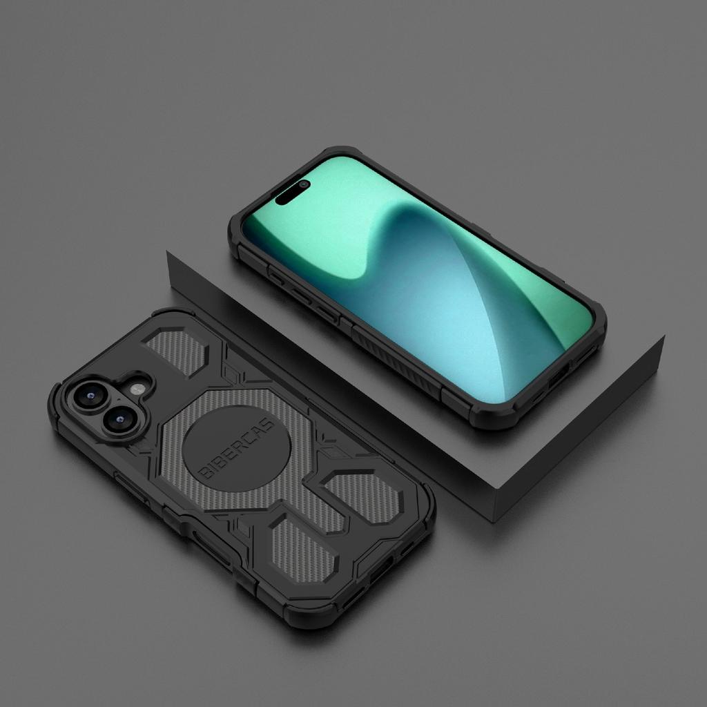 BIBERCAS J-16 Series For iPhone 17 Case Compatible with MagSafe Anti Drop TPU+PC Phone Cover