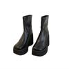 Platform Women Ankle Boots High Heels Leather Shoes Woman 2025 Trend Fashion Elegant Chelsea Boots Winter Goth New Mujer Botas