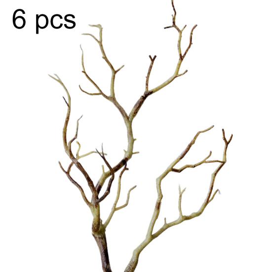 6Pcs Artificial Fake Peacock Coral Plant Dried Tree Branch Wedding Home Decor