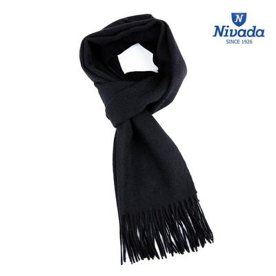 [NIVADA] Nivada 8001 100% Кашемировый Шарф Черный (30x180см)
