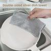 Non-Stick Steel Wool Dish Cloth - Double-Sided Metal Wire Kitchen Scrubber