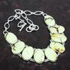 Ожерелье из лимонного хризопраза, прекрасное ожерелье из драгоценного камня, ожерелье из стерлингового серебра 925 пробы, ожерелье с регулируемой цепочкой, украшения ручной работы, подарки для нее