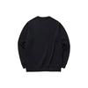 Anta X Snoopy Co-Branded Life Series Cartoon Logo Print Loose Round Neck Pullover Sweatshirt Unisex Tops Black 952139731-5