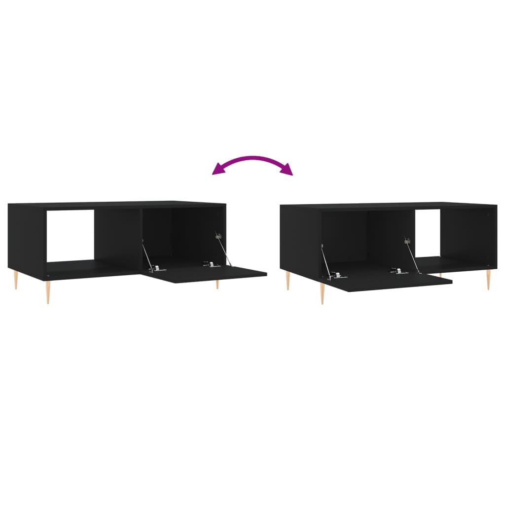 Coffee Table, Black, 90x50x40 Cm, Wood-based Material