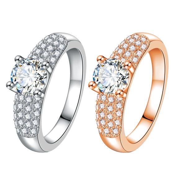 Кольцо с цирконием, изысканное мастерство, блестящая геометрическая полировка, ослепительный долговечный ювелирный аксессуар, женское обещание