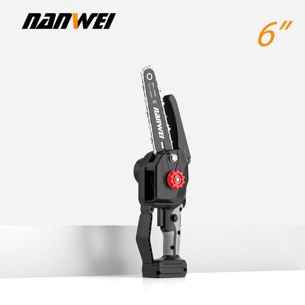 NANWEI Электрическая цепная пила 6"/8" с бесщеточным двигателем